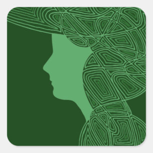 Sticker Carré Lass irlandais