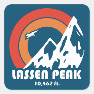 Sticker Carré Lassen Peak California Sun Eagle