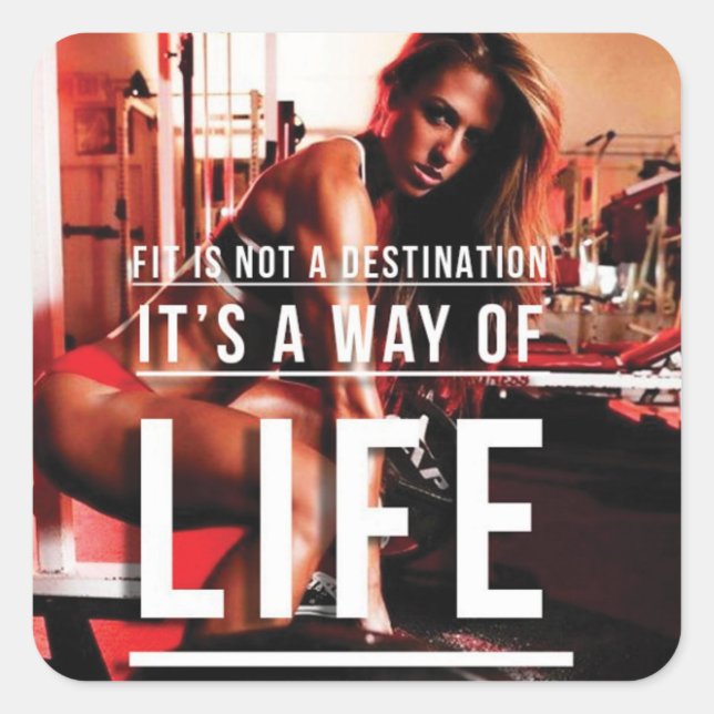 Sticker Carré L'Assiette N'Est Pas Une Destination. C'est un mod (Devant)