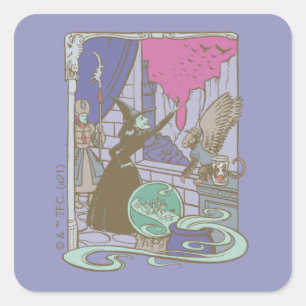 Sticker Carré L'Assistant D'Oz™   Storybook Wicked Witch™