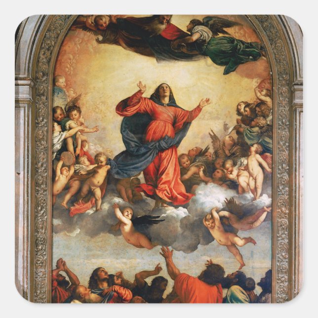 Sticker Carré L'Assomption de la Vierge, 1516-18 (Devant)