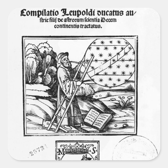 Sticker Carré L'astronome (Devant)