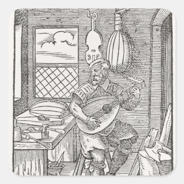 Sticker Carré L'atelier de fabrication d'instruments, c.1570 (Devant)