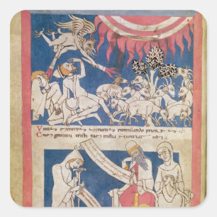 Sticker Carré Latin 7253 15 675, f.4v : Travail testé par Dieu