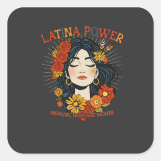 Sticker Carré Latina Power - Design historique hispanique