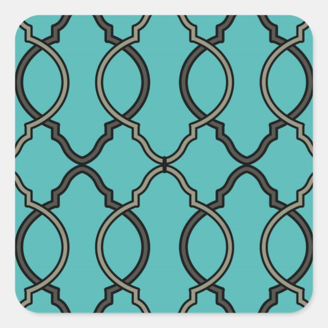 Sticker Carré Latis Motif géométrique (Devant)