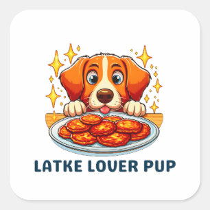 Sticker Carré Latke Lover Pup