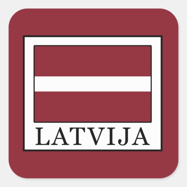 Sticker Carré Latvija (Devant)