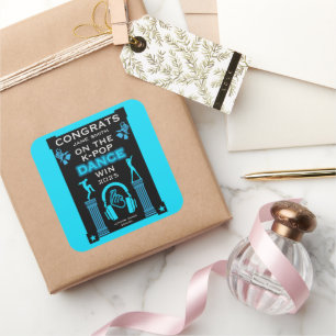 Sticker Carré Lauréat du concours de danse K-Pop Félicitations