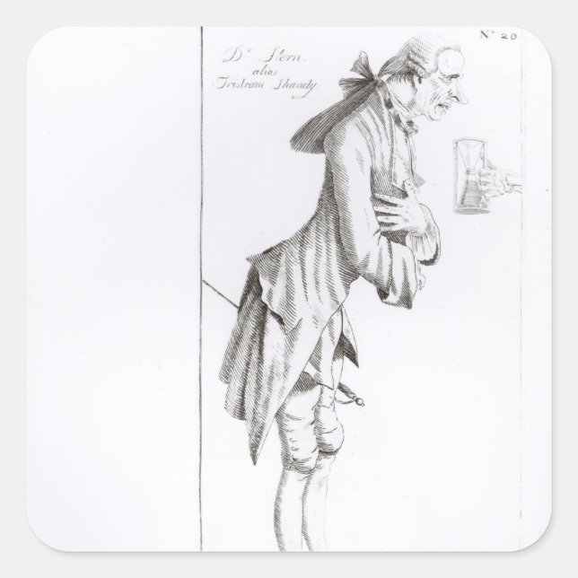 Sticker Carré Laurence Sterne (Devant)