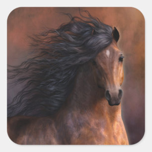 Sticker Carré L'autocollant de cheval de Morgan