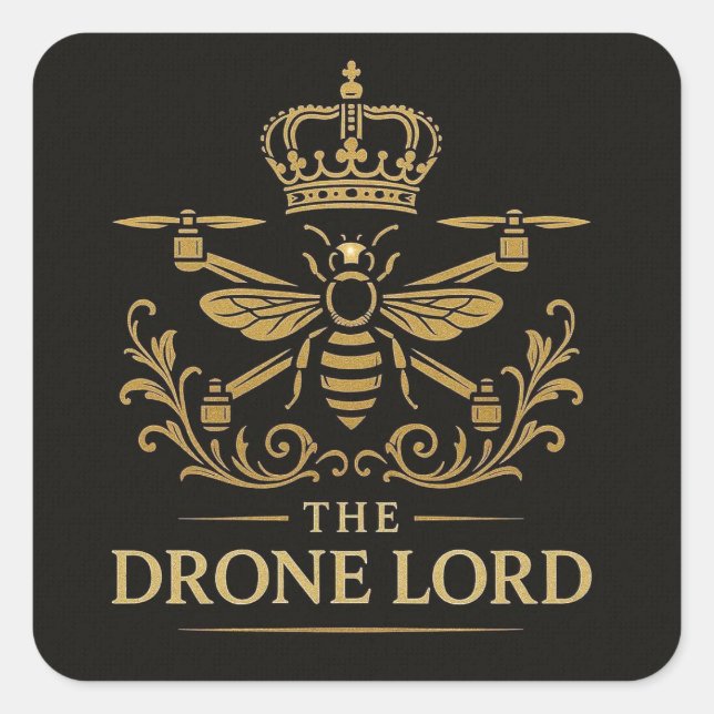 Sticker Carré L'autocollant Drone Lord Lux (Devant)