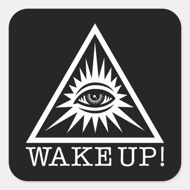 Sticker Carré L'autocollant visuel (Devant)