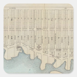 Sticker Carré Lavallette City by the Sea, Squan Beach, NJ