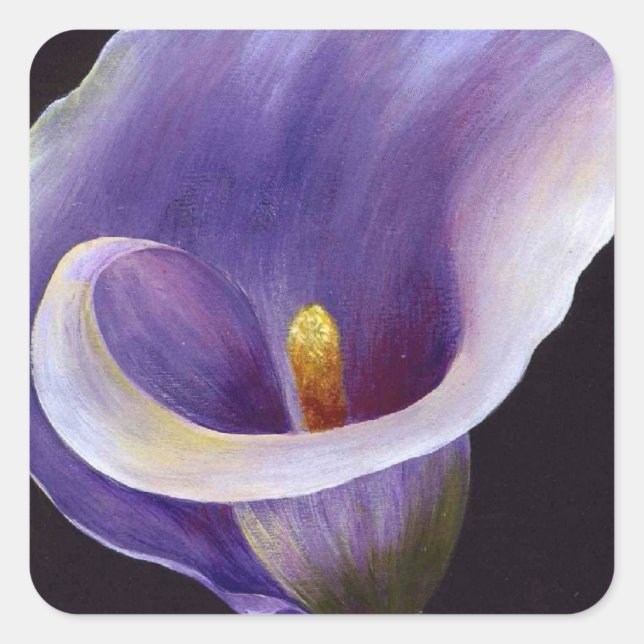 Sticker Carré Lavande Calla Lily (Devant)