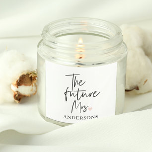 Sticker Carré L'avenir Mme et votre nom   Cadeau de beauté moder