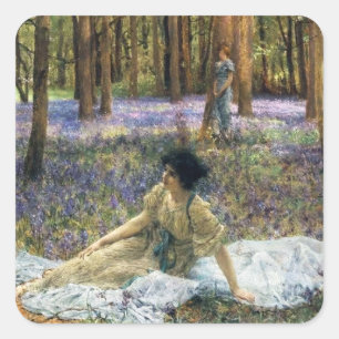 Sticker Carré Lawrence Alma Tadema Bluebells