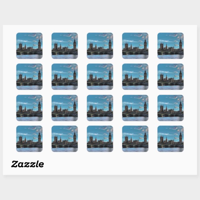 Sticker Carré ldp Londres - WESTMINSTER view - (Feuille)