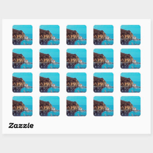 Sticker Carré ldp PÈRE NOËL CATALINA ISLAND - port -