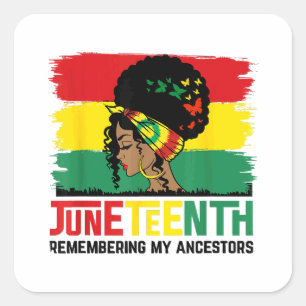 Sticker Carré Le 11° juin commémorant mes ancêtres célèbre Blac