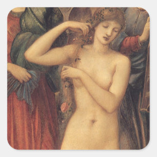 Sticker Carré Le bain de Vénus par Sir Edward Coley Burne-Jones