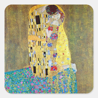 Sticker Carré Le baiser 2 par Gustav Klimt