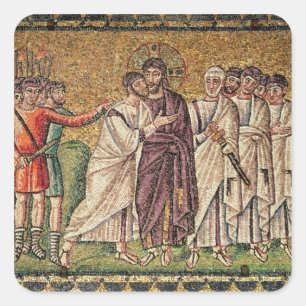 Sticker Carré Le baiser des judas, scènes de la vie du Christ