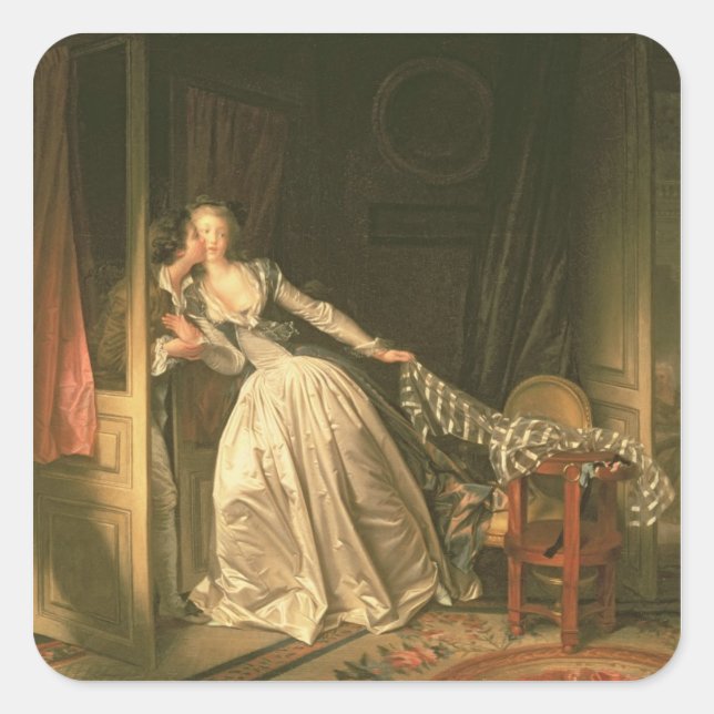Sticker Carré Le baiser volé, c.1788 (Devant)