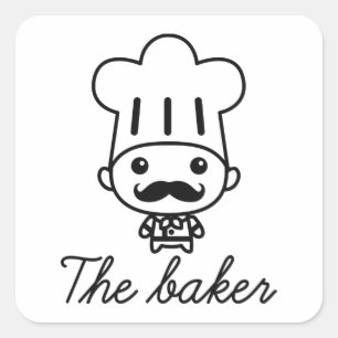Sticker Carré Le Baker