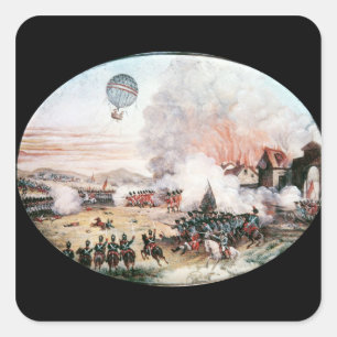 Sticker Carré Le ballon d'observation français,