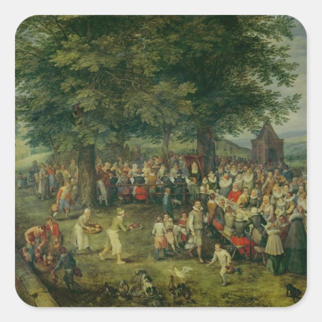 Sticker Carré Le banquet Mariage (Devant)