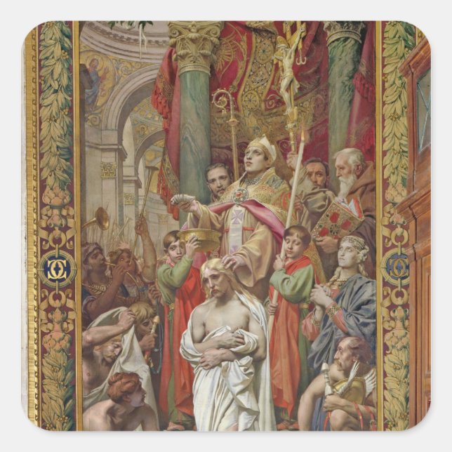 Sticker Carré Le baptême de Clovis I (Devant)