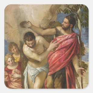 Sticker Carré Le baptême du Christ