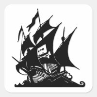 Le bateau de logo de baie de pirate