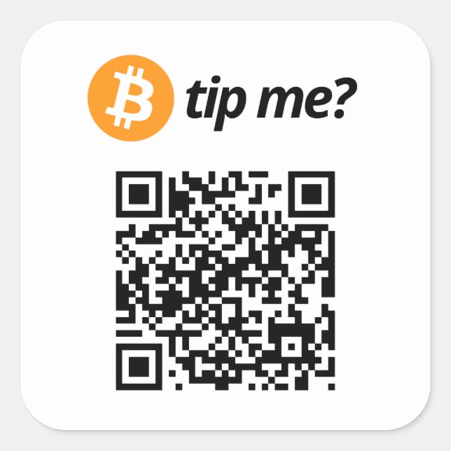 Sticker Carré Le Bitcoin M'Astuce ? (Devant)