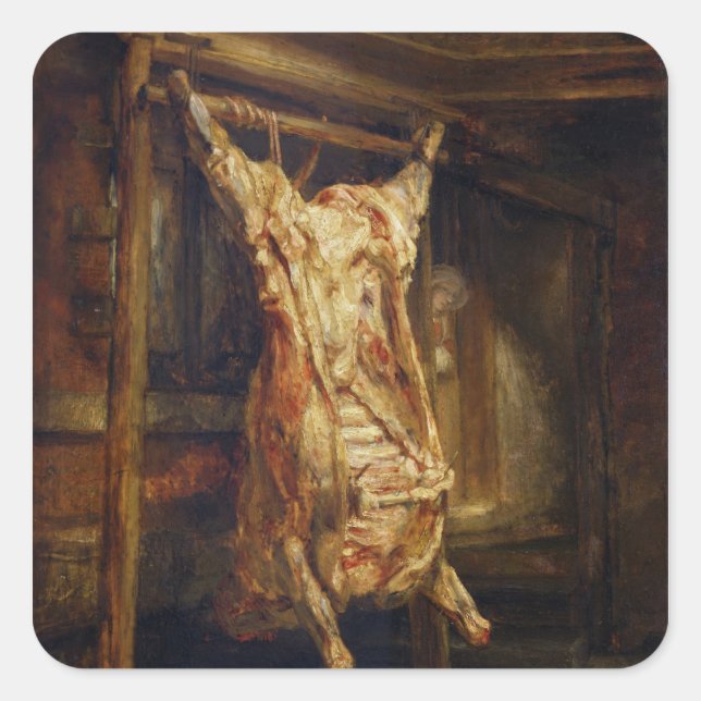 Sticker Carré Le boeuf abattu, 1655 (Devant)