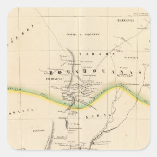 Sticker Carré Le Botswana, Afrique du Sud 51