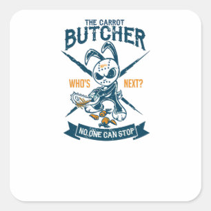 Sticker Carré Le boucher de la carotte