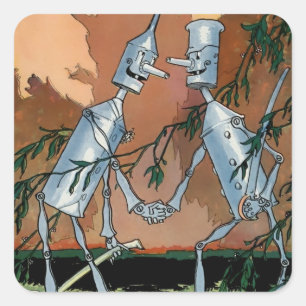 Sticker Carré « Le Bûcheron de fer et son jumeau » de John R Nei