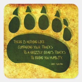 Sticker Carré Le cadeau du Grizzly
