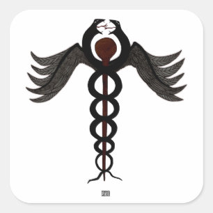 Sticker Carré Le Caduceus