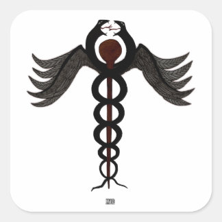 Sticker Carré Le Caduceus