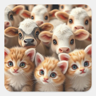 Sticker Carré Le "CATtle"