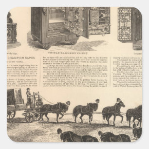 Sticker Carré Le Champion des brevets de Herring sécurise