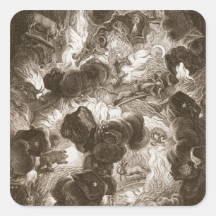 Sticker Carré Le Chaos, gravé par Bernard Picart (1673-1733),