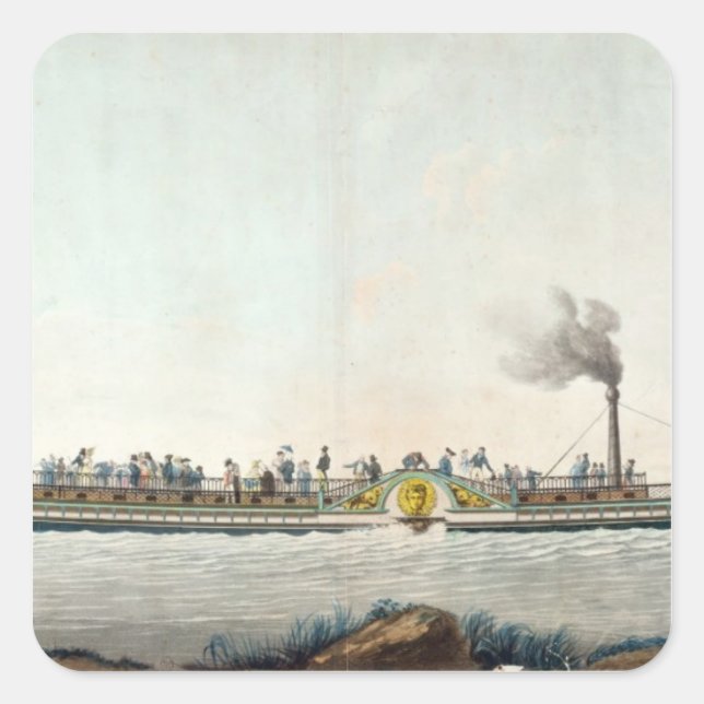 Sticker Carré Le Charles-Philippe, premier bateau à vapeur (Devant)