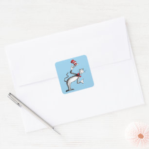 Sticker Carré Le Chat Chapeauté S'incline