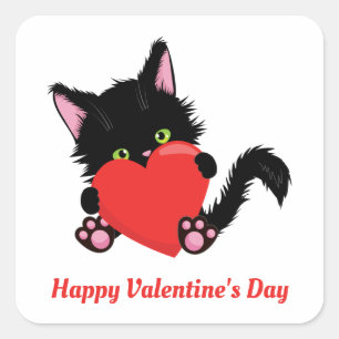 Sticker Carré Le chat de Valentine