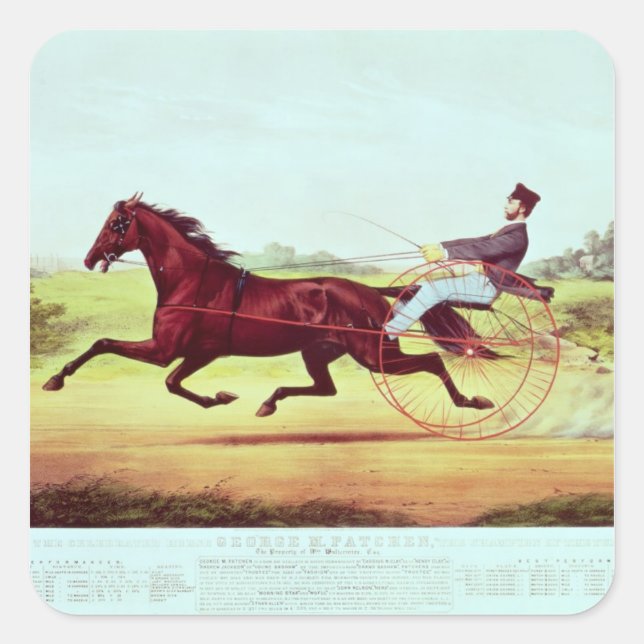 Sticker Carré Le Cheval Célébré, George M. Patchen (Devant)