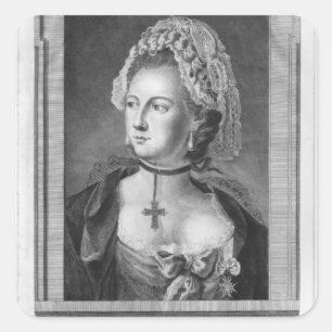 Sticker Carré Le Chevalier d'Eon, habillé en femme